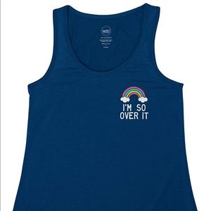 New Ladies Rainbow “I’m So Over It” Tank Top 🌈
